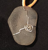 Antique Beach Glass Pendant