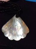 Scalloped Carved Mother of Pearl Necklace