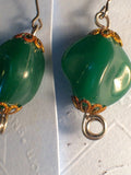 Vintage Green Acrylic Earrings