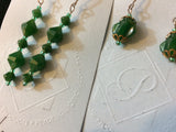 Vintage Green Acrylic Earrings