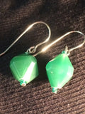 Vintage Green Acrylic Earrings
