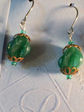 Vintage Green Acrylic Earrings