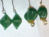 Vintage Green Acrylic Earrings
