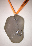 Antique Beach Glass Pendant