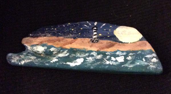 "Light Upon The Sand" Mini Cape Hatteras Drfitwood Painting