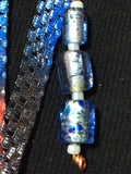 Color Splatter Blue Glass Pendant