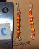 Orange Petite Dangle Earrings