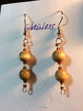 Taupe Cat's Eye Dangle Earrings