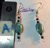 Turquoise Color Stone Stainless Earrings