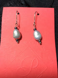 Pewter Cultured Pearls Stainless Earrings