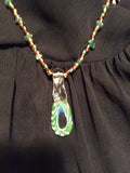 Lampwork Glass and Adventurine Necklace