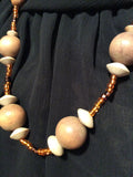 Vintage Wood Bead Necklace