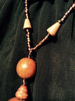 Mammoth Wood Bead Necklace