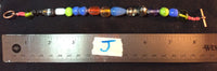 Multi Colored Glass Bead Bracelet & Anklets