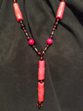 Faux Coral Necklace and Earrings