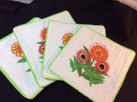 Pretty Set of 4 Handmade Cloth Coasters