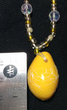 Bright Yellow Acrylic 25" Handmade Necklace