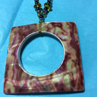 Mother of Pearl Pendant Handmade Necklace