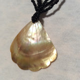 Scalloped Carved Mother of Pearl Necklace