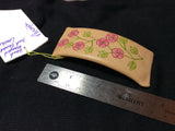 Leather Hand Stamped Barrette