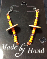Orange Dangle Stainless Earrings