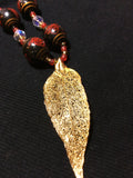 Gold Dipped Leaf Handmade Necklace