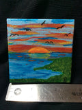 "Sunset on the Sound" Mini Acrylic Painting