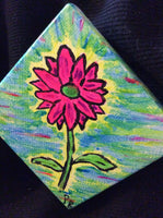 "Neon Flower" Mini Canvas Painting