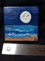 "OBX Carolina Moon" Mini Painting