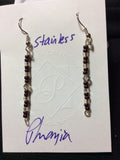 Long Glass Bead Handmade Stainless Earrings