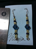 Blue Crystal Handmade Stainless Earrings