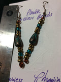 Teardrop Acrylic Turquoise Handmade Stainless Earrings