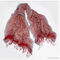 Ruffled Red Scarf