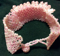 Pink Brillance Glass Bead Bracelet