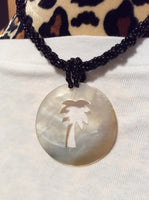 Palmetto Tree Mother Of Pearl Necklace