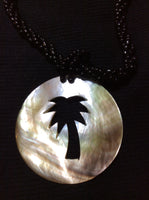 Palmetto Tree Mother Of Pearl Necklace