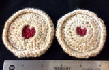 Crocheted Heart Coasters