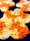 Set of Six Flower Crocheted Coasters