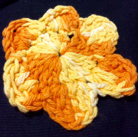 Set of Six Flower Crocheted Coasters