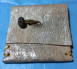 Golden Leather Handmade Coin Purse