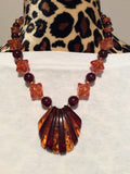 Acrylic Amber Handmade Seashell Necklace