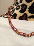 Flower Wood Bead Necklace - Handmade