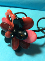 Cranberry, Mauve and Black MOP Collage Bracelet