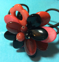 Cranberry, Mauve and Black MOP Collage Bracelet