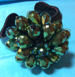 Green Crystal Cluster Bracelet