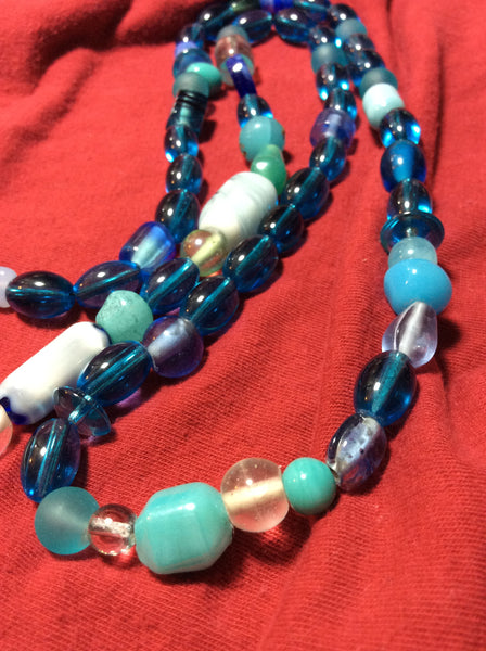 Blue Glass Smorgasbord Necklace