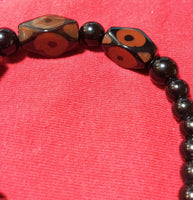 Glass Leopard Bead Bracelet