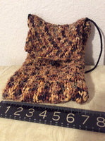 Variegated Tobacco Knitted Purse