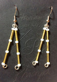 Gold Rochelle Glass Stainless Earrings