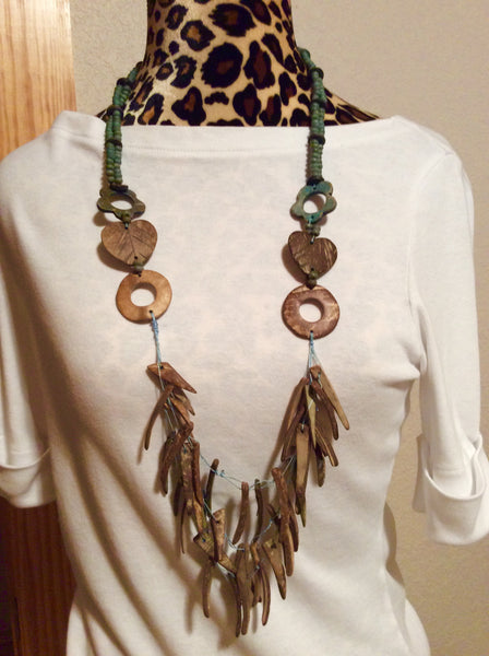 Wood Bohemian Necklace